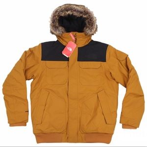 The North Face Men’s Gotham XL Hooded Down Jacket Timber Tan Black